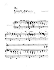 Partition complète, Serenata allegra, Tosti, Francesco Paolo