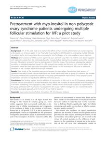 Pretreatment with myo-inositol in non polycystic ovary syndrome patients undergoing multiple follicular stimulation for IVF: a pilot study