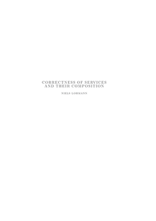 Correctness of services and their composition [Elektronische Ressource] / Niels Lohmann
