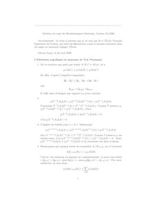 Solution du sujet de Mathematiques Generales Cachan 3A