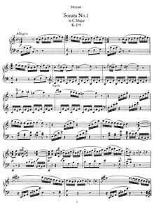 Partition complète, Piano Sonata No.1, C major, Mozart, Wolfgang Amadeus par Wolfgang Amadeus Mozart