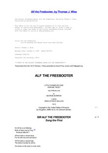Alf the Freebooter - Little Danneved and Swayne Trost and other Ballads