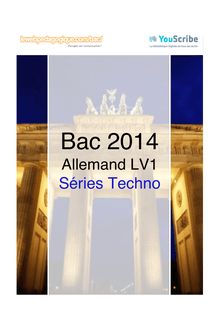 Corrigé bac 2014 - Séries techno - LV1 allemand