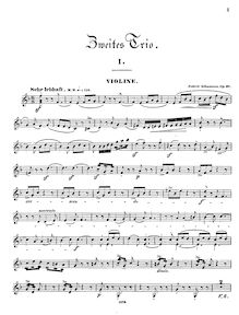 Partition violon, Piano Trio No.2, Op.80, Schumann, Robert