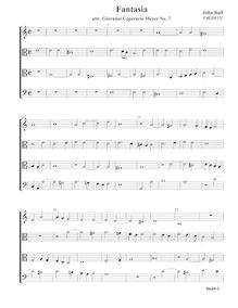 Partition Fantasia VdGS No.[1] - partition complète (Tr A T B), Fantasia pour 4 violes de gambe