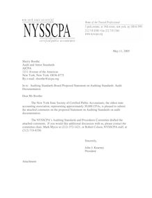 NYSSCPA comments to ASB on audit documentation1