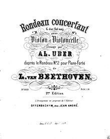 Partition de violon, Two Rondos, Op.51, Beethoven, Ludwig van