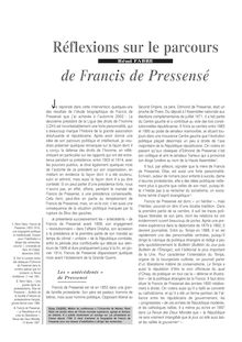 Réflexions sur le parcours de Francis de Pressensé - article ; n°1 ; vol.72, pg 12-16