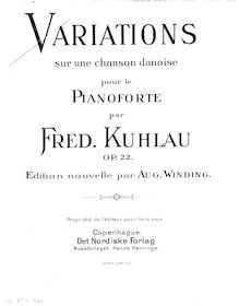 Partition complète, Variations sur une chanson danoise, F minor