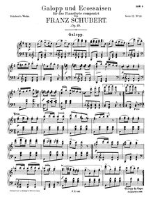 Partition complète, Galop et 8 Ecossaises, D.735, Schubert, Franz par Franz Schubert