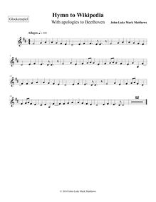 Partition carillon, Hymn to Wikipedia, D major, Matthews, John-Luke Mark