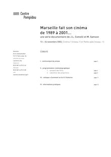 Marseille fait son cinéma de 1989 à 2001