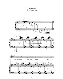 Partition complète (C# minor: haut voix et piano), Les alcyons