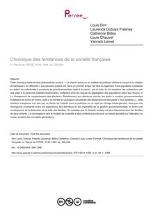 Chronique des tendances de la société française - article ; n°1 ; vol.49, pg 229-246
