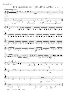 Partition clarinette 2 (B♭), pour reine of Spades, Пиковая дама ; Pique dame