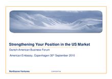 Northzone Ventures - Strengthening Your Position in the US Market