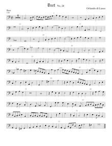 Partition viole de basse, Duodecim bicinia sine textu, 12 duets without text par Orlande de Lassus