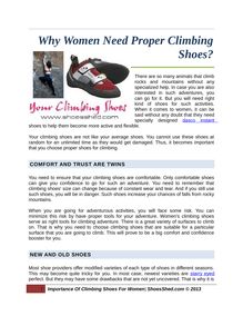 Why Women Need Proper Climbing Shoes