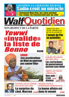 Walf Quotidien n°9046 - Du 21 au 22 mai 2022