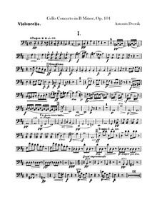 Partition violoncelles (tutti), violoncelle Concerto, Koncert pro violoncello a orchestr