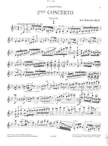 Partition de violon, violon Concerto No.2, Op.51, G minor