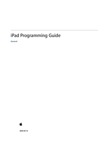 iPadProgrammingGuide.. - iPad Programming Guide