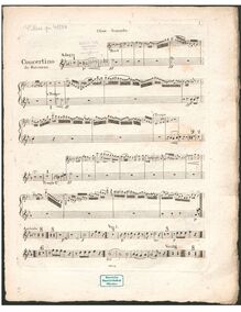 Partition hautbois 2, Concertino pour clarinette et orchestre, Op.27
