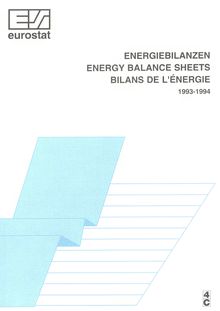 Energy balance sheets