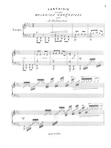 Partition complète, Fantaisie sur des Melodies Hongroises, Rubinstein, Anton par Anton Rubinstein