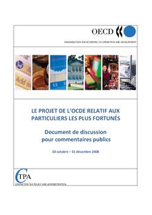 Le document de discussion ci-joint - LE PROJET DE L OCDE RELATIF ...