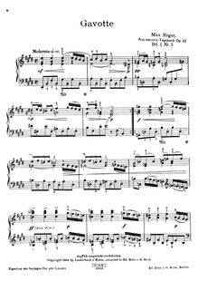Partition bande 1: No.5 Gavotte (filter), Aus meinem Tagebuch, Op.82