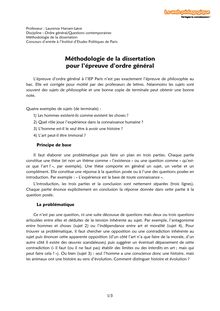 Prépa Sciences Po – Philo – Méthodologie – Dissertation – IEP Paris