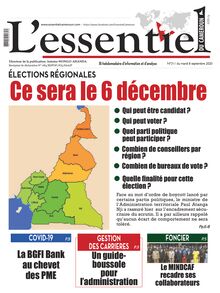 L’Essentiel du Cameroun  n°311 – mardi 08 septembre 2020