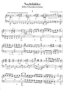 Partition complète, Nachtbilder, Op.25, Nachtbilder, 10 Piano Pieces