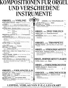 Partition orgue Solo, orgue Concerto, F minor, Heidrich, Maximilian