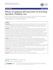 Efficacy of applying self-assessment of larviciding operation, Chabahar, Iran