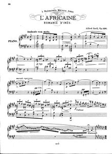 Partition complète, Romance d Inès from Meyerbeer s  L Africaine , Op.126