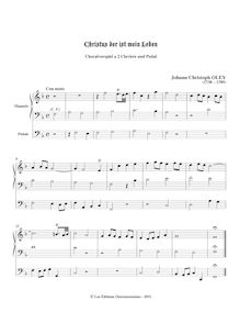 Partition complète, Christus der ist mein Leben, F major, Oley, Johann Christoph