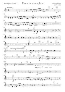 Partition trompette 2 (C), Fantaisie triomphale, Dubois, Théodore