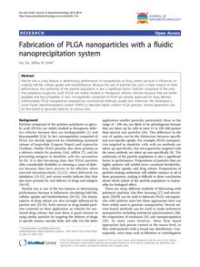 Fabrication of PLGA nanoparticles with a fluidic nanoprecipitation system