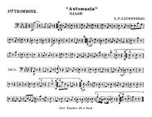 Partition Trombone 3, Automania, Galop, Laurendeau, Louis Philippe
