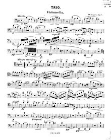 Partition violoncelle, Piano Trio No.1, F major, Bargiel, Woldemar