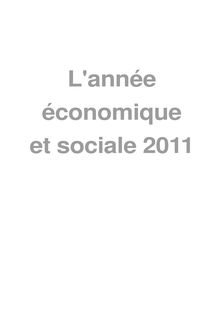L année économique et sociale 2011