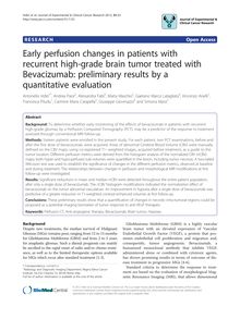 Early perfusion changes in patients with recurrent high-grade brain tumor treated with Bevacizumab: preliminary results by a quantitative evaluation