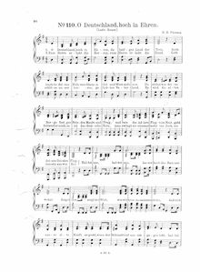 Partition Nos.110–145, Deutsche Weisen, Die beliebtesten Volks- und geistlichen Lieder für Klavier (mit Text)