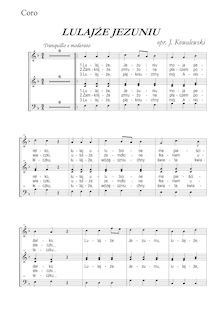 Partition choral Score, Kolęda: Lulajże Jezuniu, Kowalewski, Jakub