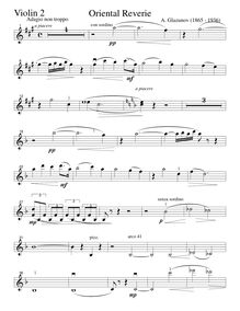 Partition violon 2 , partie, 2 pièces pour orchestre, Deux morceaux pour orchestre