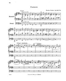 Partition No.4: Fantasie, 4 Compositions pour orgue, Parker, Horatio