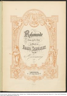 Partition complète, Rosamunde, Fürstin von Zypern, Schubert, Franz