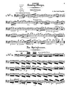 Partition de violoncelle, 4 pièces pour violoncelle et Piano par Karl Davydov